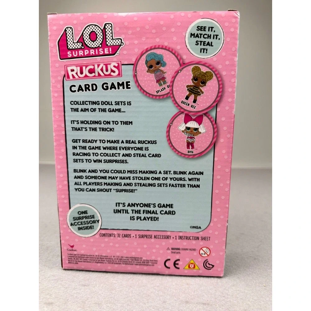 LOL Surprise Ruckus Card Game 2-4 players Ages 8 & up Accessory Inside‎ NEW MIP